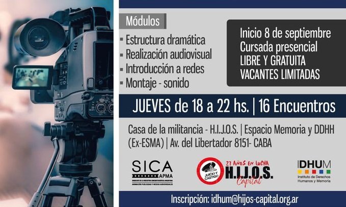 Diplomatura Enrique Juárez en realización audiovisual para redes