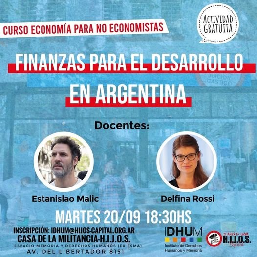 Martes 20/9 l Nuevo encuentro del curso gratuito Economía para no economistas