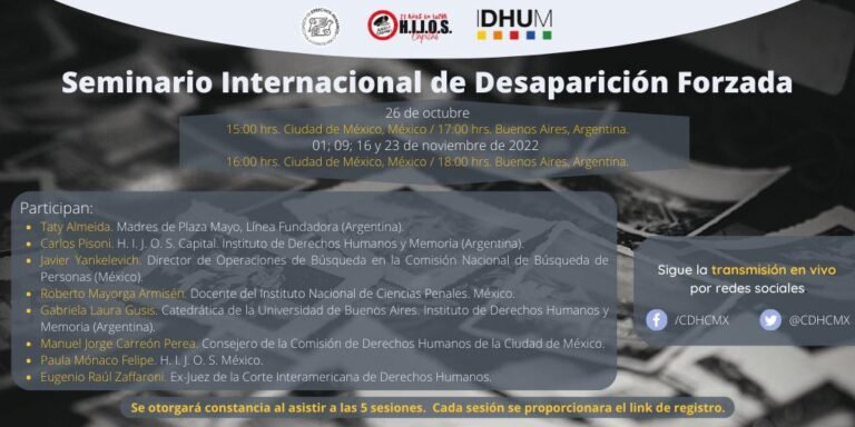 Seminario internacional sobre Desaparición Forzada de Personas