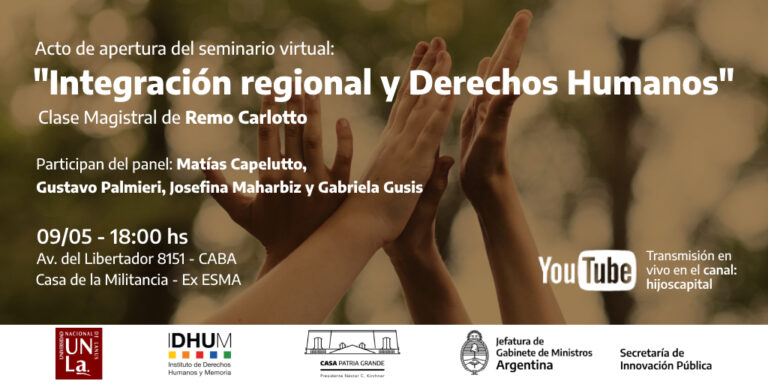 Acto de apertura del seminario virtual «Integración regional y Derechos Humanos»