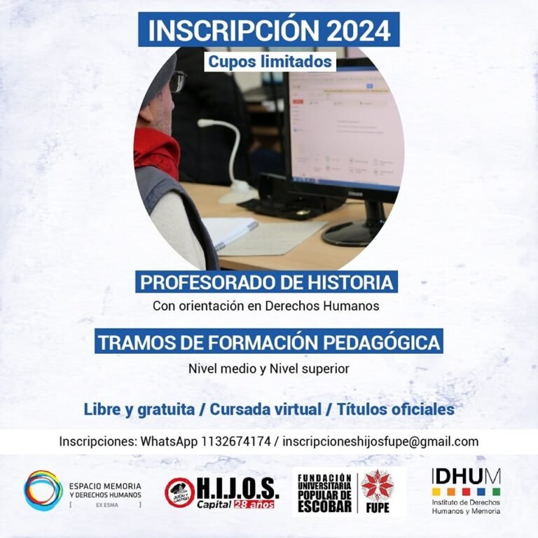 Inscripción finalizada l Profesorado de Historia y Tramos de formación pedagógica